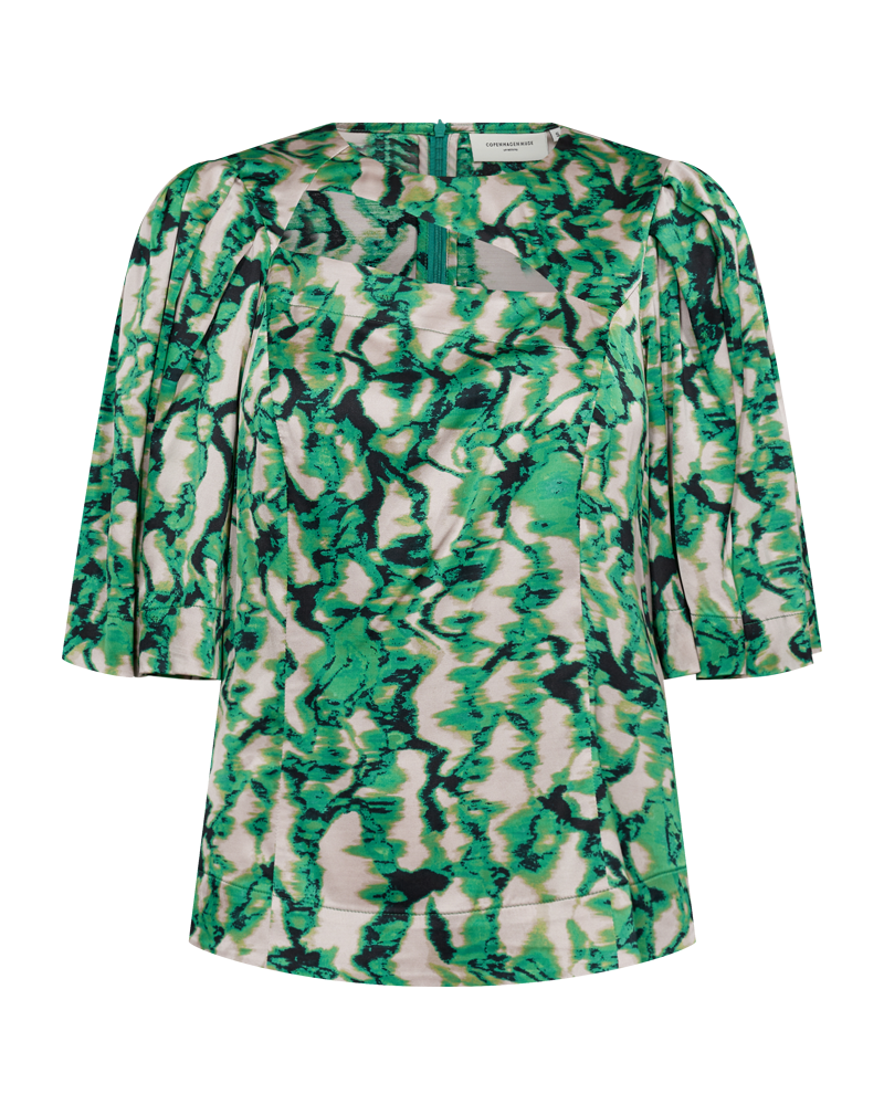 CMMERRYSHINE - GEMUSTERTE BLUSE IN GRUN