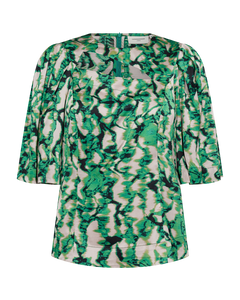 CMMERRYSHINE - GEMUSTERTE BLUSE IN GRUN