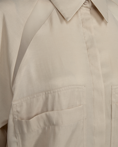 CMSILA - HEMD MIT MESH-DETAILS IN BEIGE