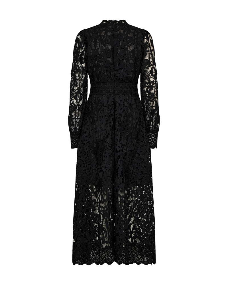 CMLALY - KLEID MIT SPITZE IN SCHWARZ