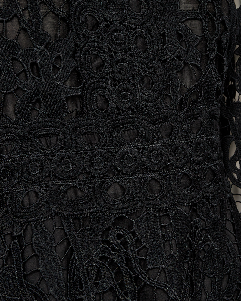 CMLALY - KLEID MIT SPITZE IN SCHWARZ