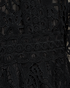 CMLALY - KLEID MIT SPITZE IN SCHWARZ