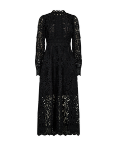 CMLALY - KLEID MIT SPITZE IN SCHWARZ