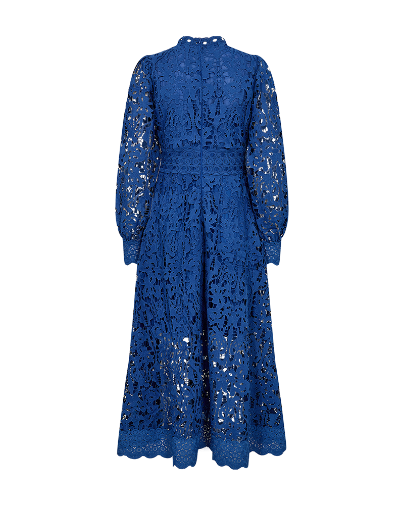 CMLALY - KLEID MIT SPITZE IN BLAU