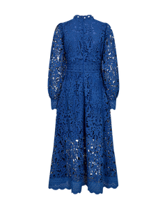 CMLALY - KLEID MIT SPITZE IN BLAU