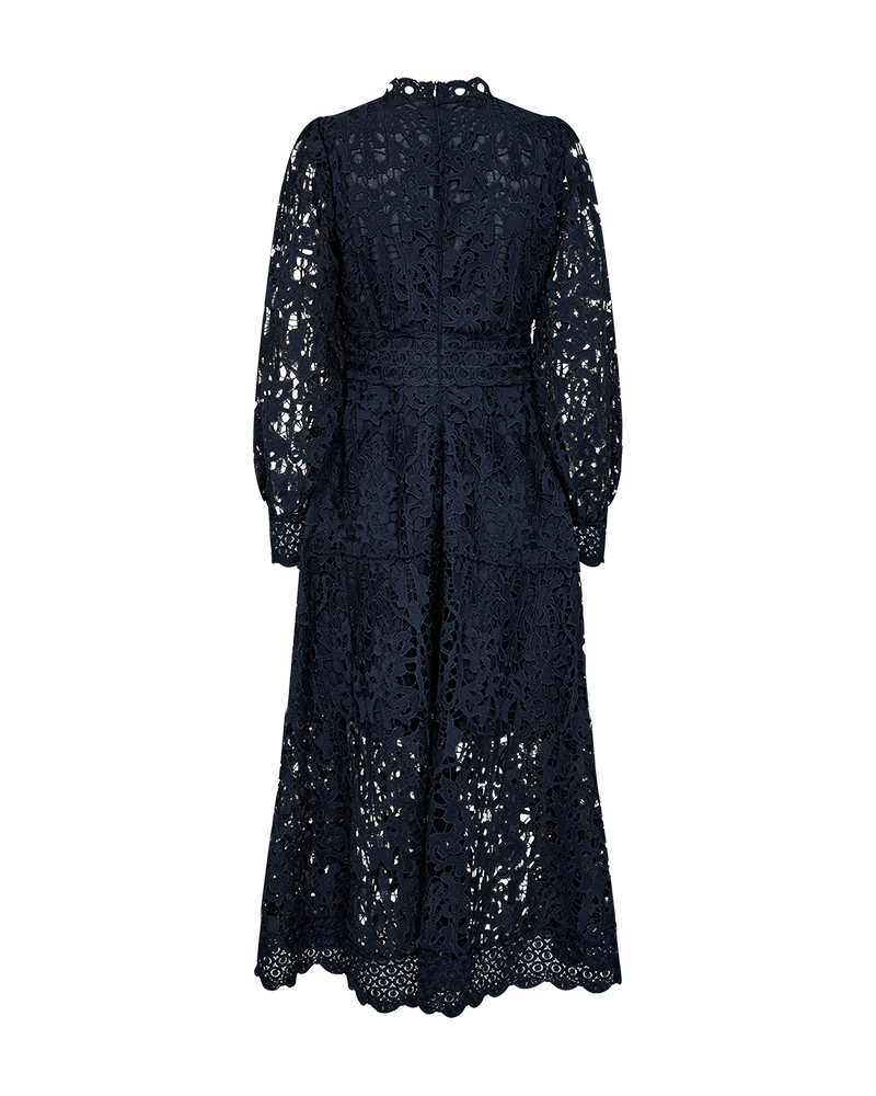 CMLALY - KLEID MIT SPITZE IN BLAU