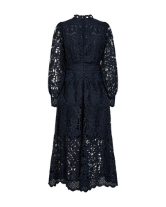 CMLALY - KLEID MIT SPITZE IN BLAU
