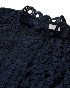 CMLALY - KLEID MIT SPITZE IN BLAU