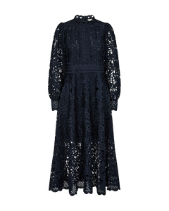 CMLALY - KLEID MIT SPITZE IN BLAU