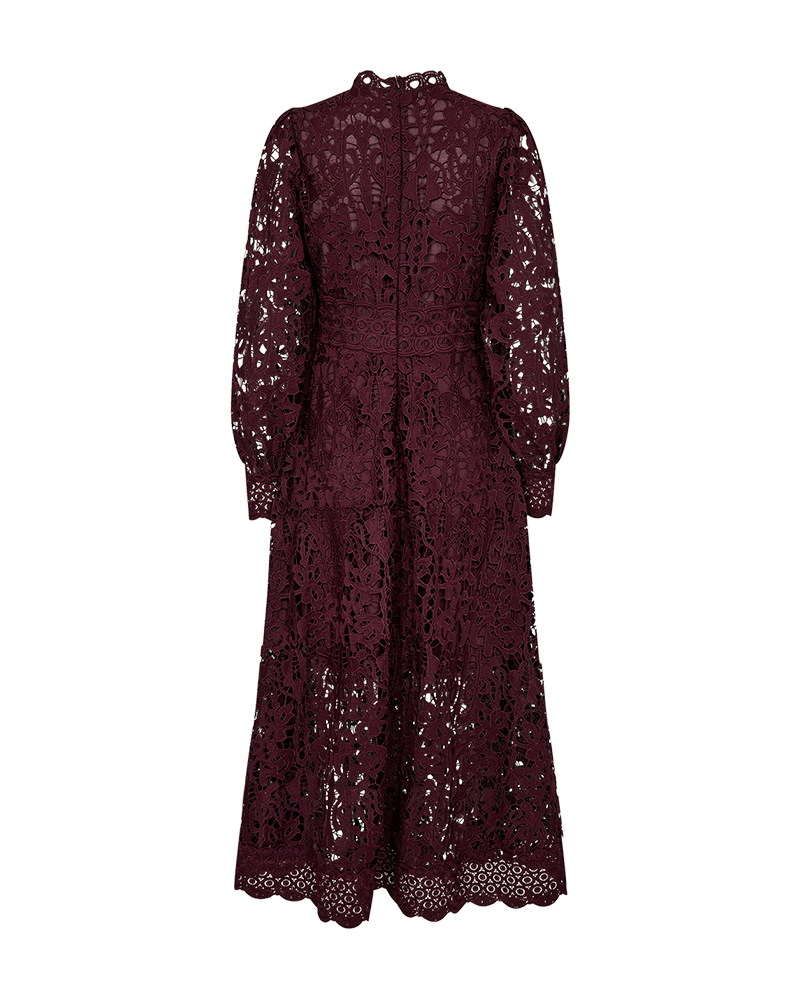 CMLALY - KLEID MIT SPITZE IN ROT