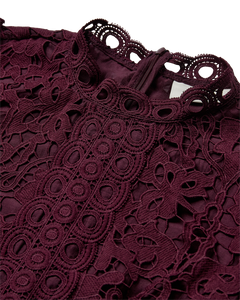 CMLALY - KLEID MIT SPITZE IN ROT
