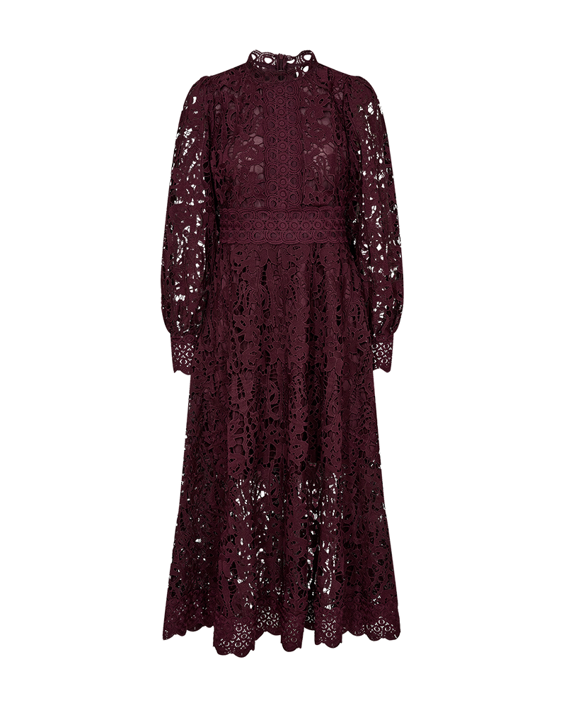 CMLALY - KLEID MIT SPITZE IN ROT