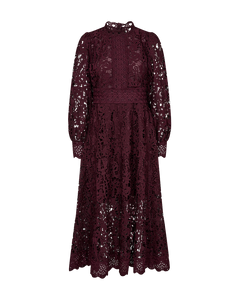 CMLALY - KLEID MIT SPITZE IN ROT