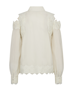 CMMOLLY - HEMD IN WEISS,WOLLWEISS
