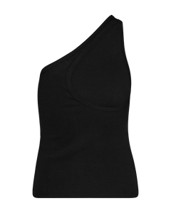 CMSIV - ONE-SHOULDER-TOP IN SCHWARZ