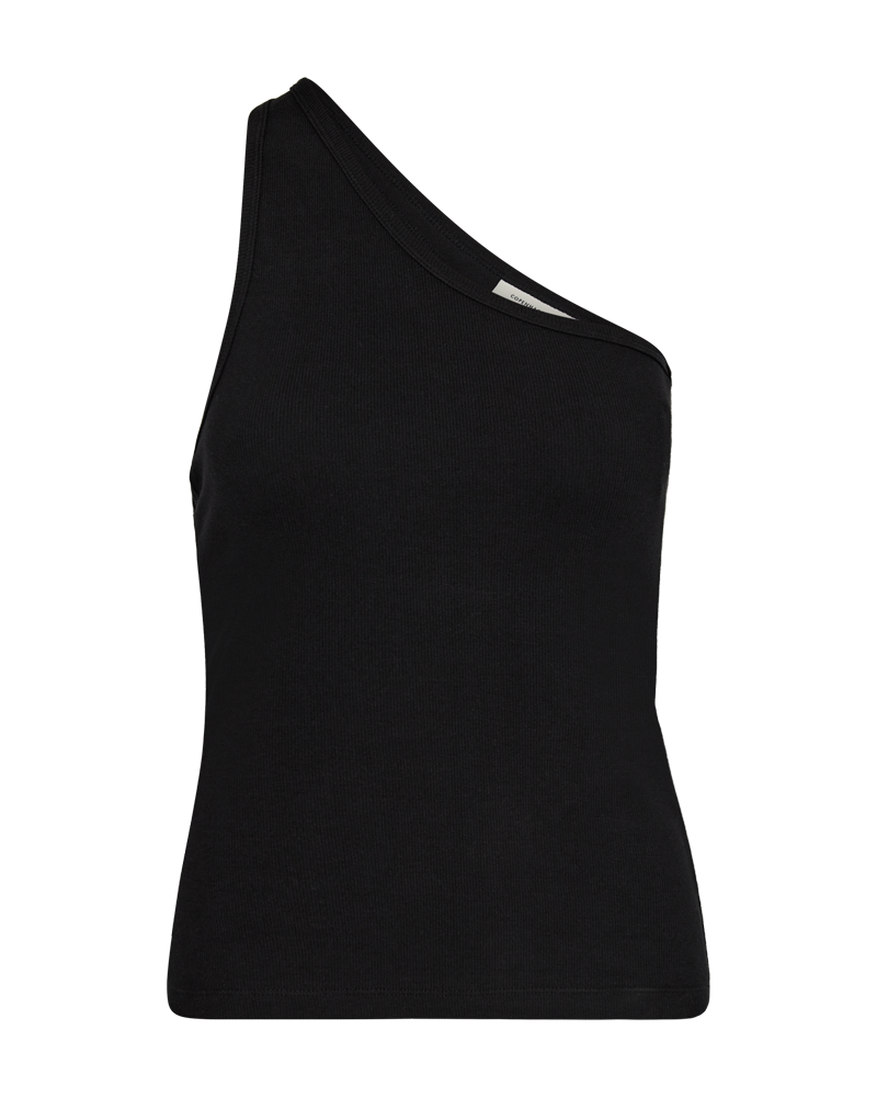 CMSIV - ONE-SHOULDER-TOP IN SCHWARZ