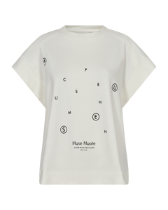 CMMUSE - T-SHIRT IN WEISS,WOLLWEISS