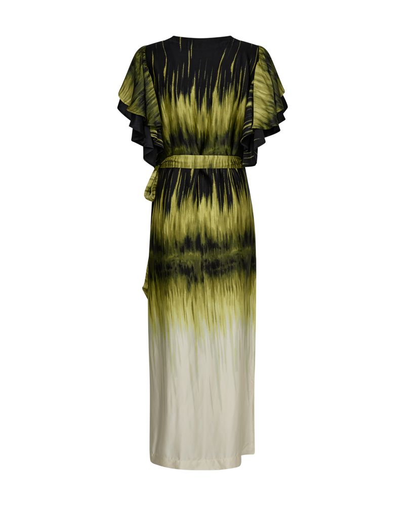 CMSABINA - LANGES WICKELKLEID IN SCHWARZ UND GRUN
