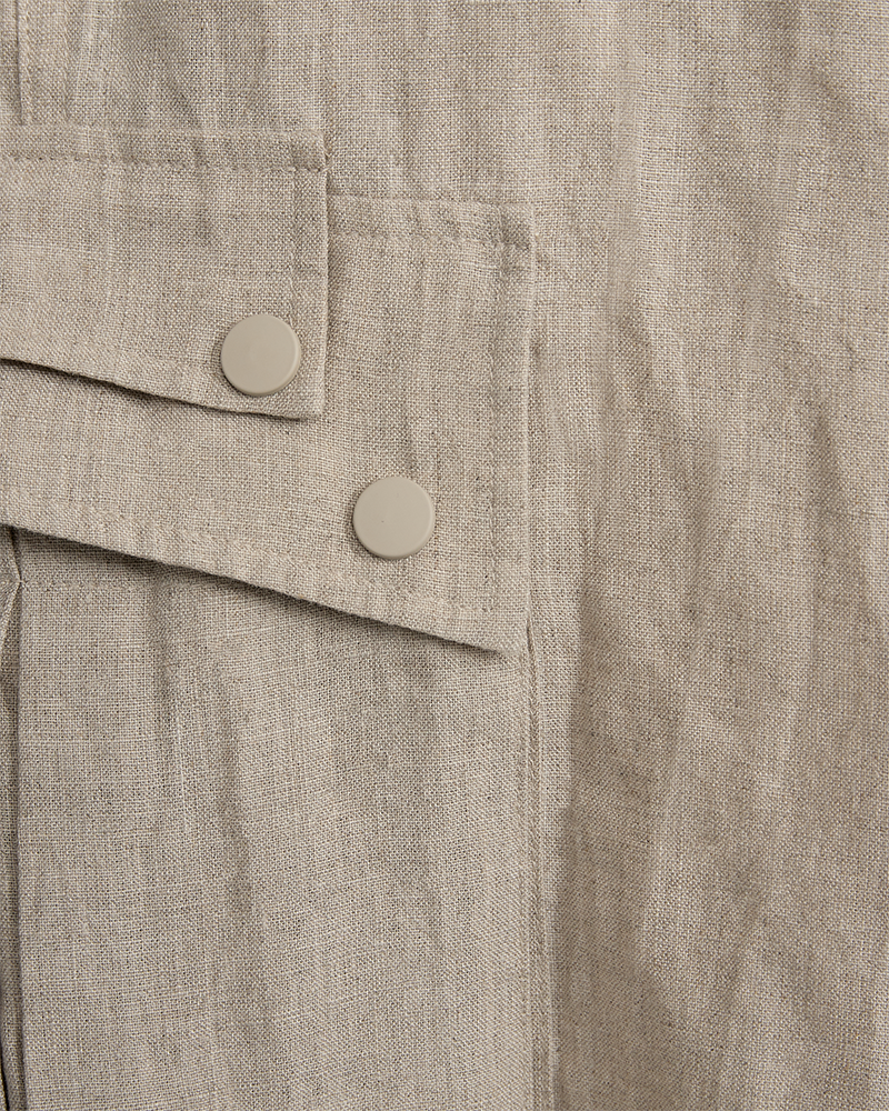 CMNATULI - HOCH TAILLIERTE SHORTS IN BEIGE