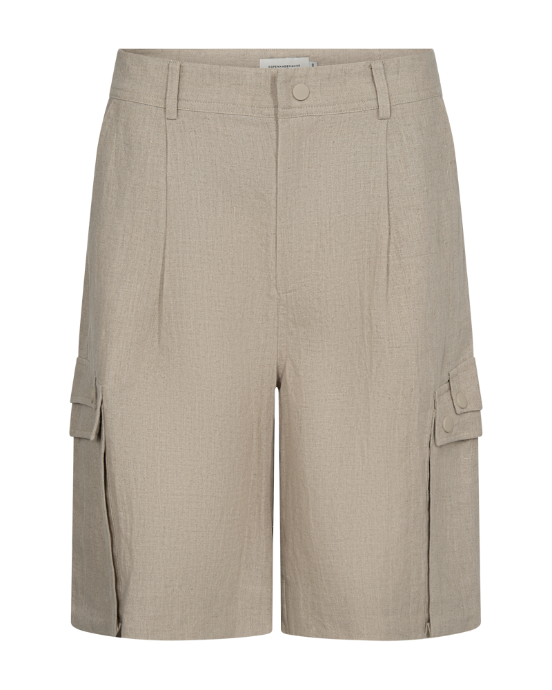 CMNATULI - HOCH TAILLIERTE SHORTS IN BEIGE