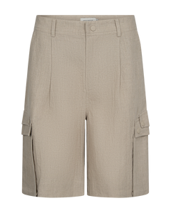 CMNATULI - HOCH TAILLIERTE SHORTS IN BEIGE