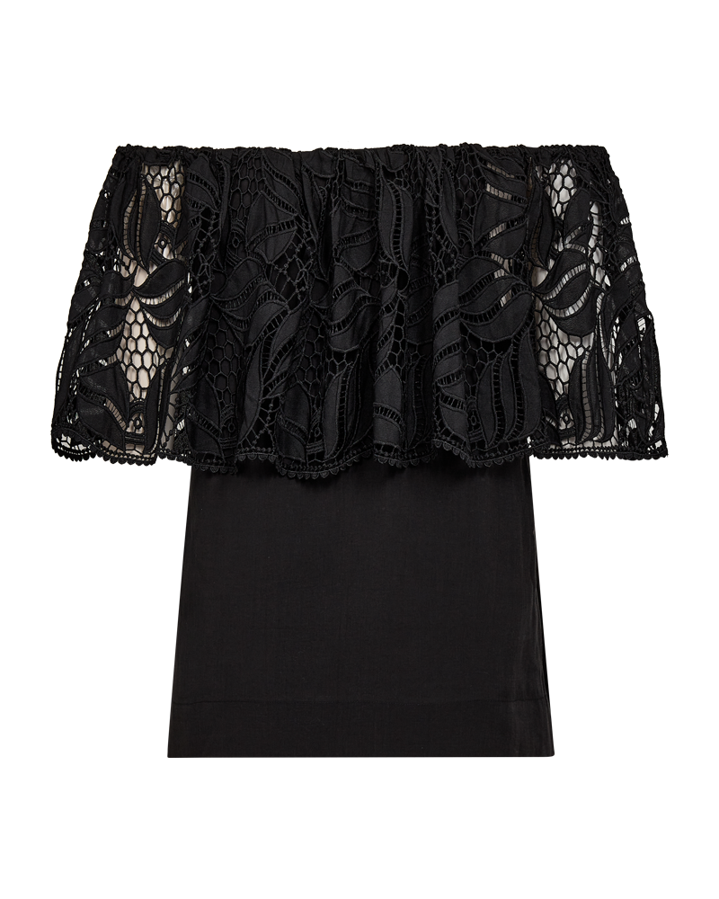 CMMOLLY - OFF-SHOULDER KLEID IN SCHWARZ