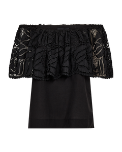 CMMOLLY - OFF-SHOULDER KLEID IN SCHWARZ