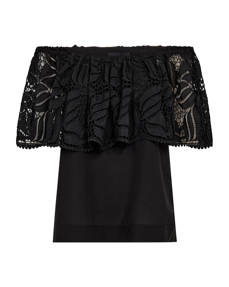CMMOLLY - OFF-SHOULDER KLEID IN SCHWARZ