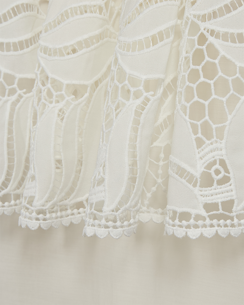 CMMOLLY - OFF-SHOULDER KLEID IN WEISS,WOLLWEISS