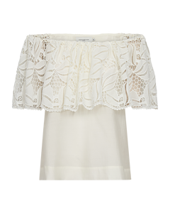 CMMOLLY - OFF-SHOULDER KLEID IN WEISS,WOLLWEISS