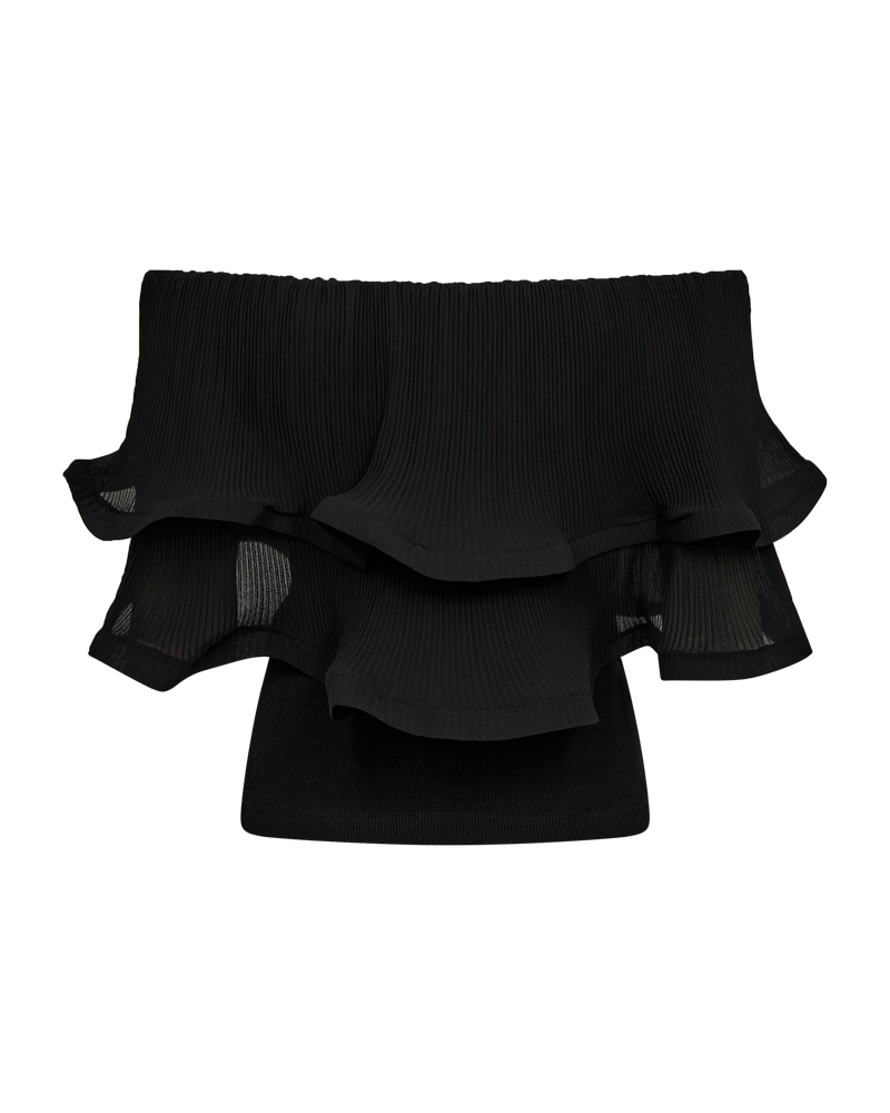 CMKIRA - OFF-SHOULDER TOP IN SCHWARZ