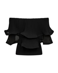 CMKIRA - OFF-SHOULDER TOP IN SCHWARZ