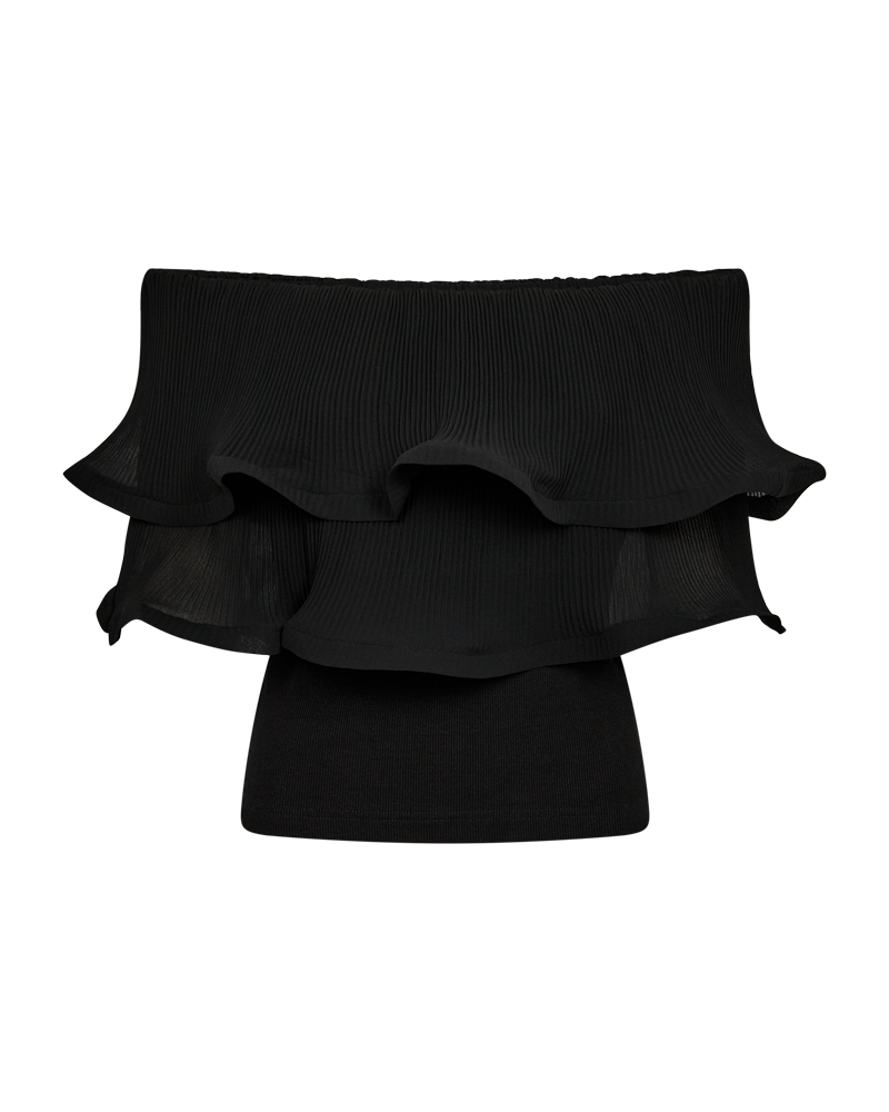 CMKIRA - OFF-SHOULDER TOP IN SCHWARZ