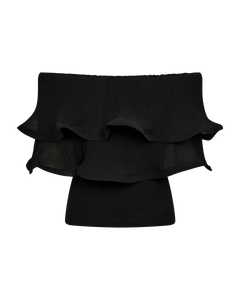CMKIRA - OFF-SHOULDER TOP IN SCHWARZ