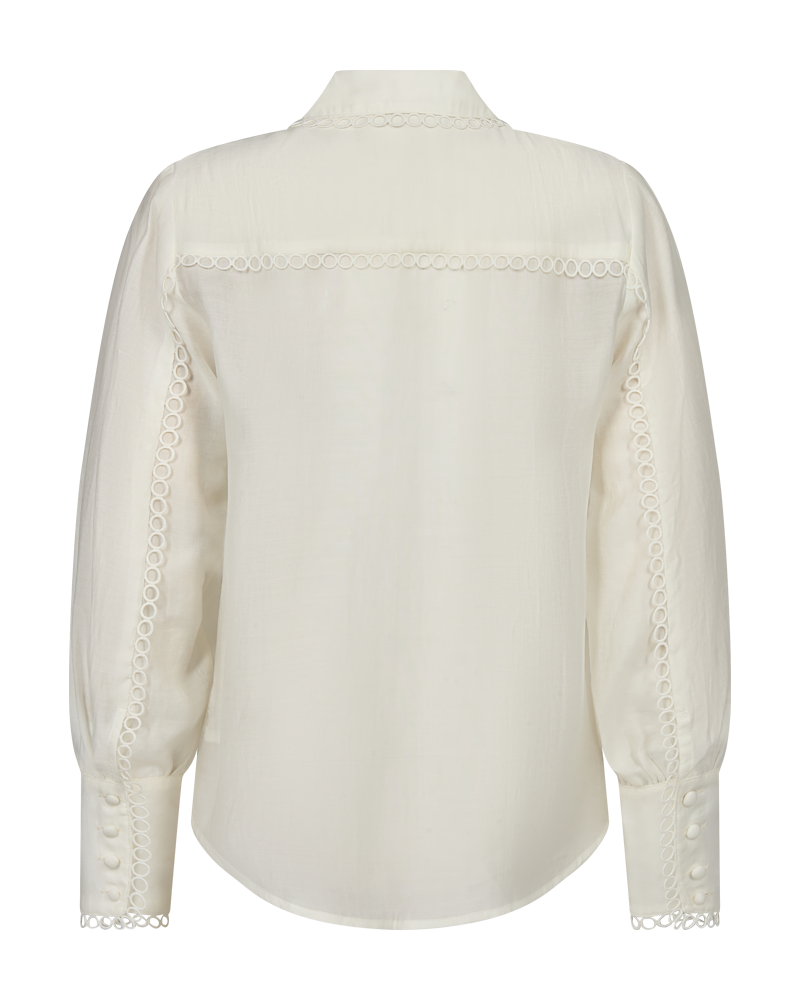 CMMOLLY - HEMD MIT SPITZE IN WEISS,WOLLWEISS