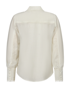 CMMOLLY - HEMD MIT SPITZE IN WEISS,WOLLWEISS