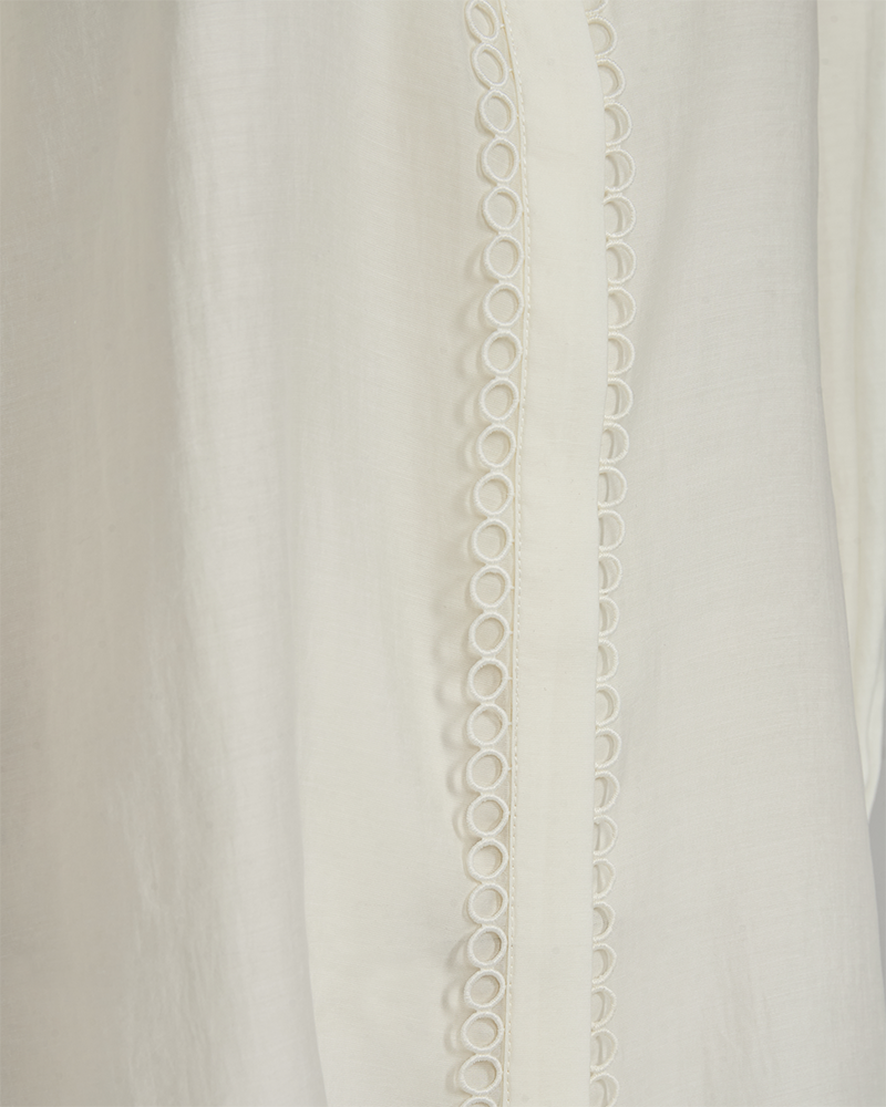 CMMOLLY - HEMD MIT SPITZE IN WEISS,WOLLWEISS