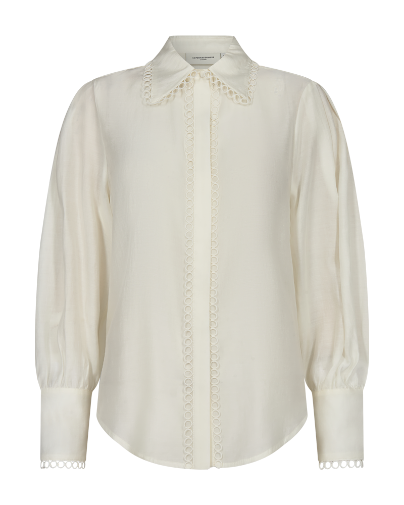 CMMOLLY - HEMD MIT SPITZE IN WEISS,WOLLWEISS