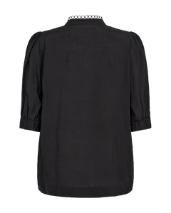 CMMOLLY - HEMD MIT SPITZE IN SCHWARZ