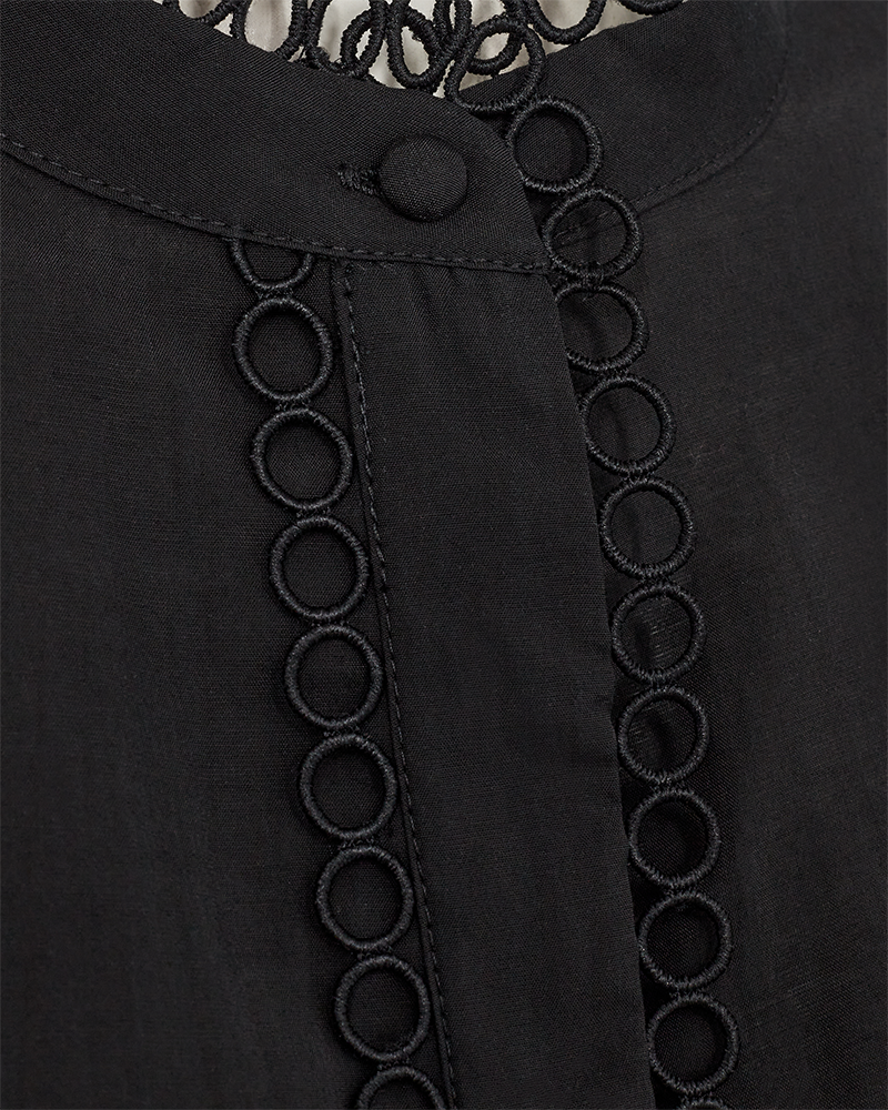 CMMOLLY - HEMD MIT SPITZE IN SCHWARZ