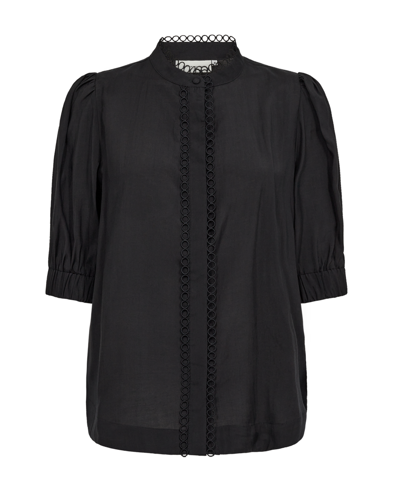 CMMOLLY - HEMD MIT SPITZE IN SCHWARZ