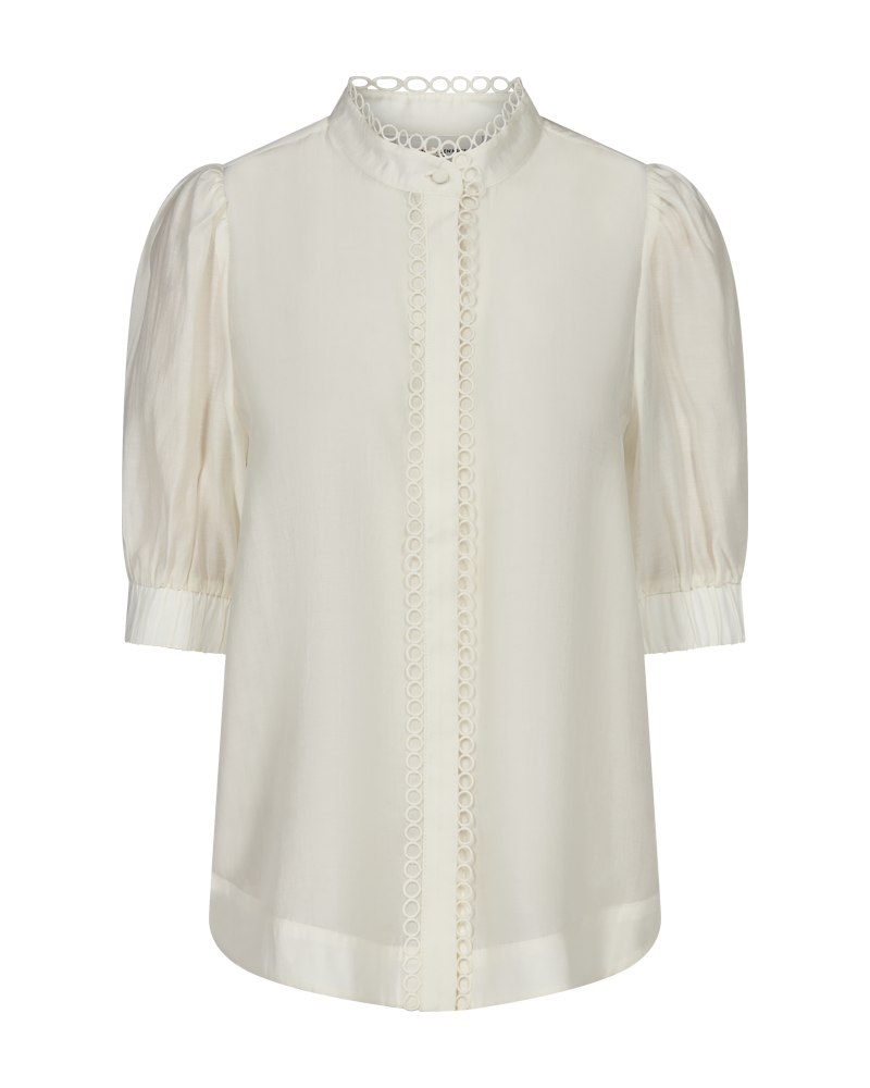 CMMOLLY - HEMD MIT SPITZE IN WEISS,WOLLWEISS