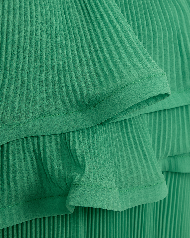 CMKIRA - OFF-SHOULDER KLEID IN GRUN