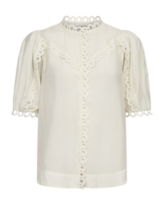 CMMOLLY - HEMD IN WEISS,WOLLWEISS