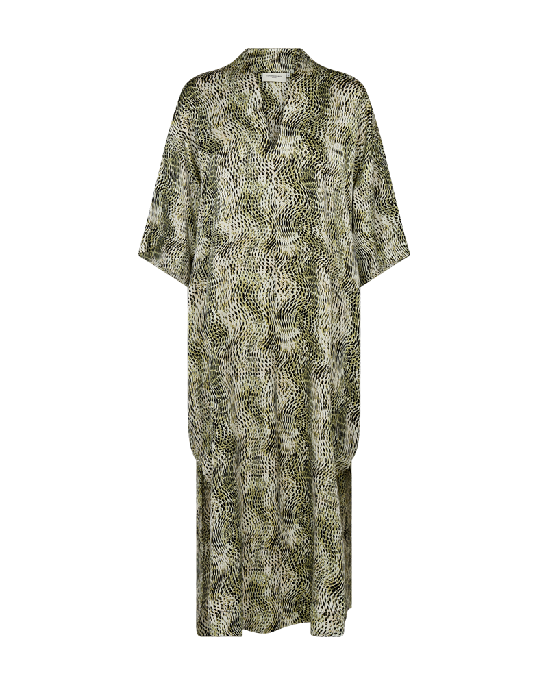 CMSABINA - KAFTAN IN BEIGE UND GRUN,WOLLWEISS