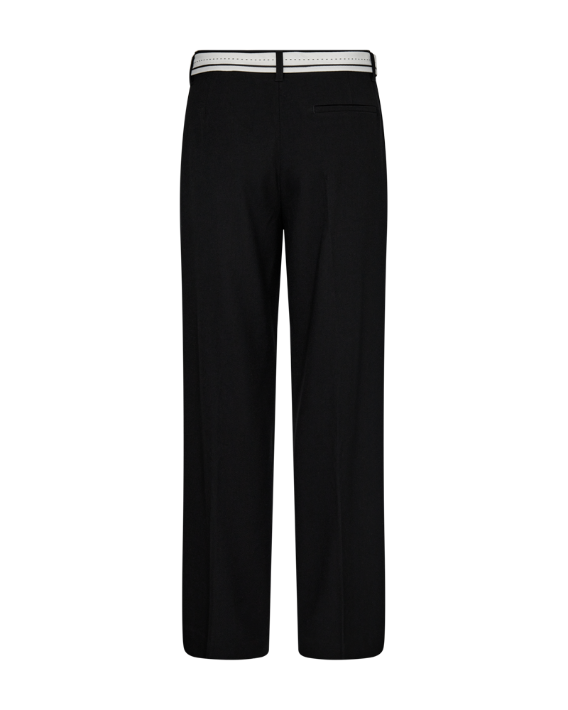 CMTAILOR - HOSE MIT NIEDRIGER TAILLE UND GÜRTEL IN SCHWARZ