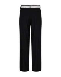 CMTAILOR - HOSE MIT NIEDRIGER TAILLE UND GÜRTEL IN SCHWARZ