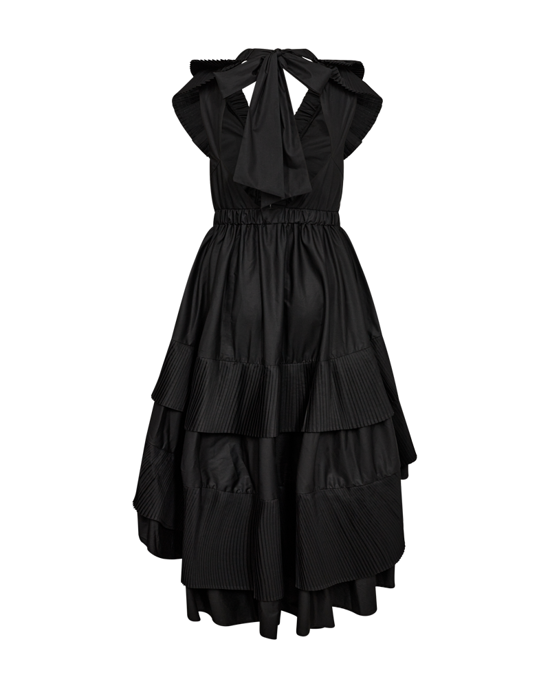 CMPLEAT - KLEID MIT RÜSCHEN IN SCHWARZ