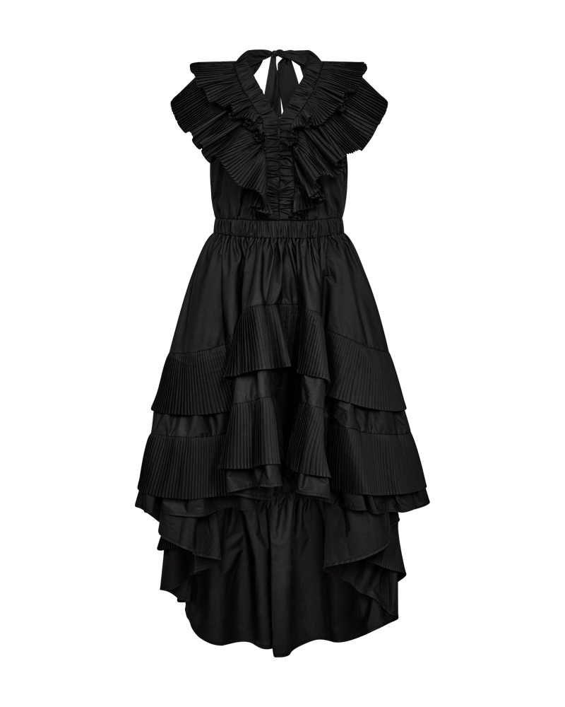 CMPLEAT - KLEID MIT RÜSCHEN IN SCHWARZ
