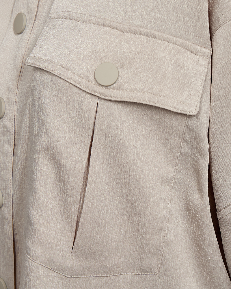CMVIANNA - HEMD MIT ÜBERSCHNITTENEN SCHULTERN IN BEIGE